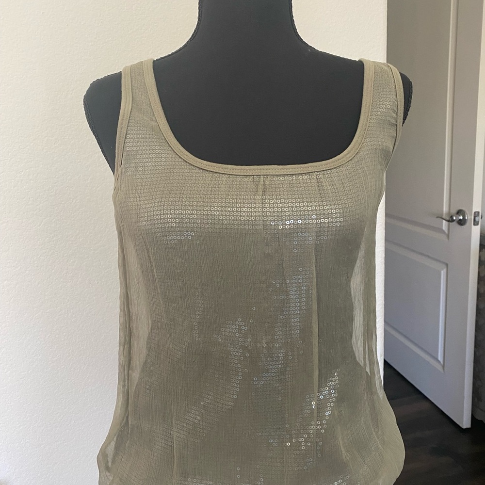 Bailey 44 Silk and Sequin Top NWT Size M